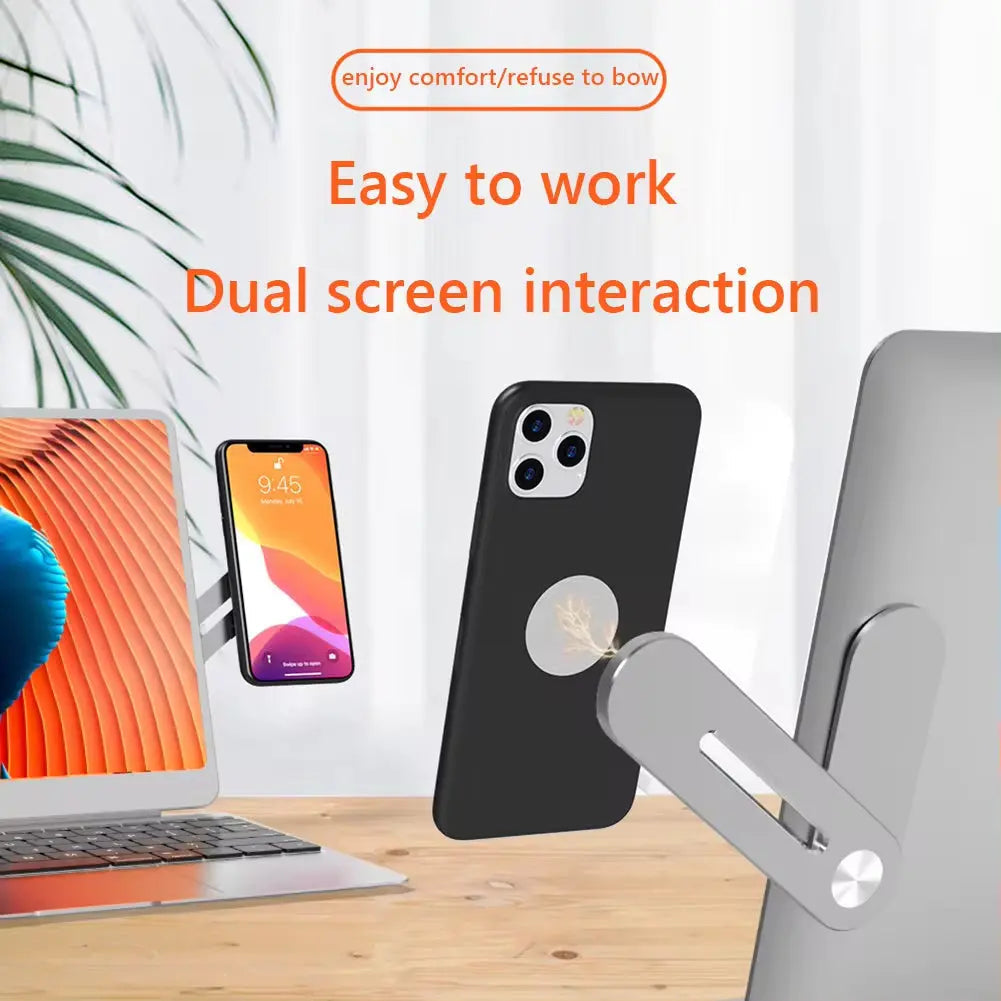 Laptop Phone Stand - Magnetic Folding Holder with 15W Fast Charger