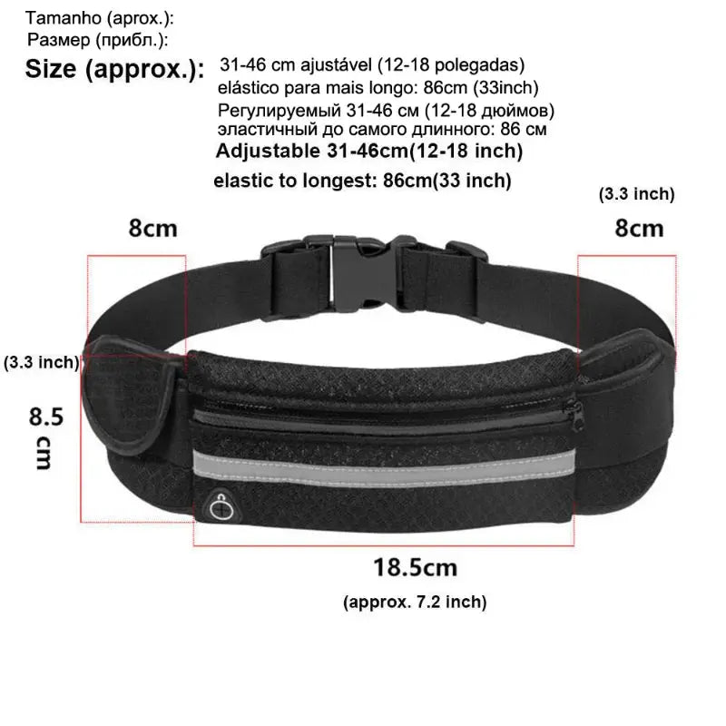 Hydration Running Belt with Multiple Pockets