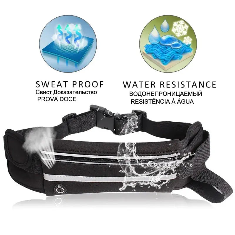 Hydration Running Belt with Multiple Pockets